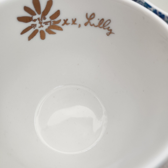 Lily Pulitzer Lion High Maintenance Blue Floral Mug Set - Picture 5 of 5